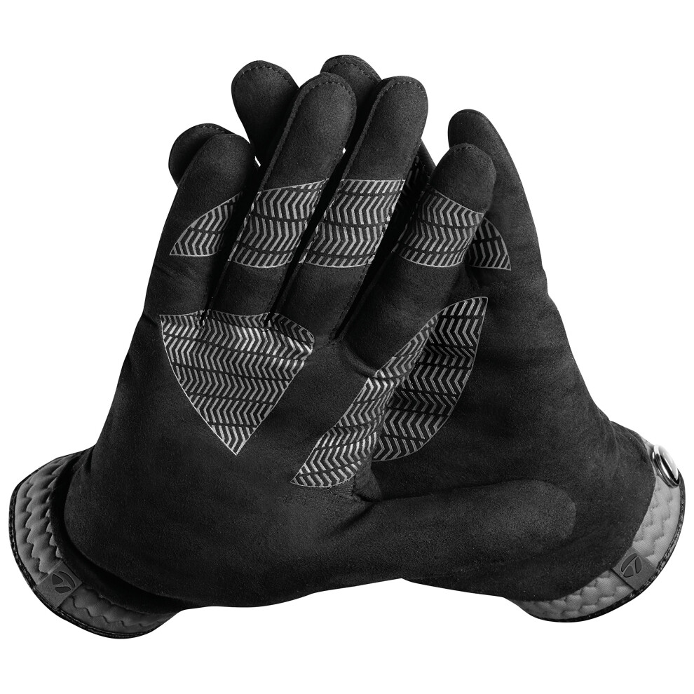 TaylorMade Rain Control Cadet Glove (Black/Gray  Medium/Large)  Black/Gray(Medium/Large  Pair)