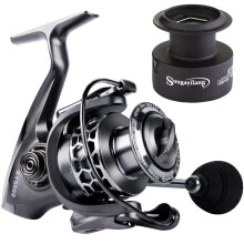 Sougayilang Fishing Reel 131BB Light Weight Ultra Smooth Aluminum Spinning Fishing Reel with Free Spare graphite Spool (XY1000)