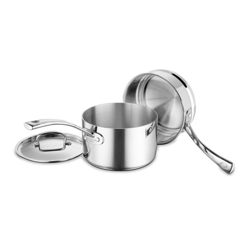 Cuisinart French Classic Tri-Ply Stainless 3-Piece Saucepan and Double Boiler Set