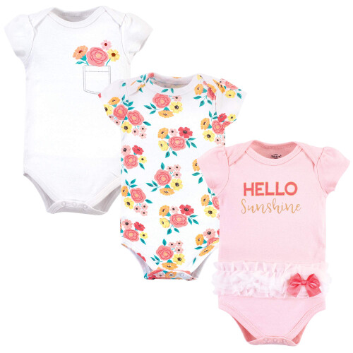 Little Treasure Unisex Βρεφικά Κορμάκια, Τσέπη Λουλουδιών, 9-12 Μηνών