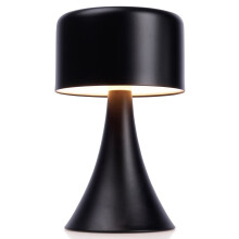 Kabellose schwarze Tischleuchte mit 8 LEDs für Zuhause und Büro
