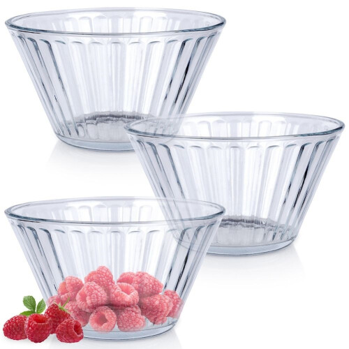 Bols en verre 11,5 cm, 270 ml, lot de 3.