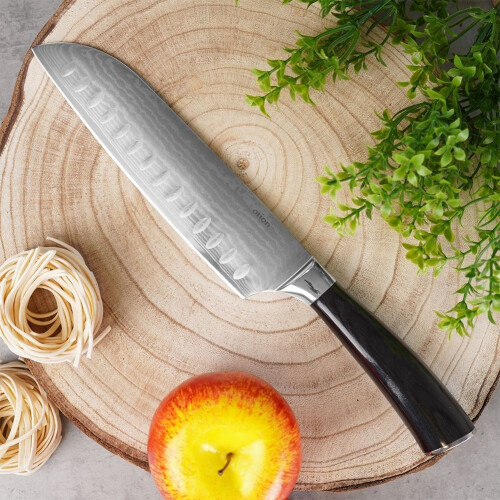 Nóż Santoku stalowy DAMASCUS 31 cm 1