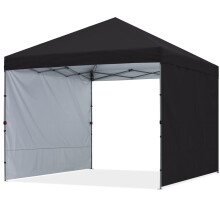 ABCCANOPY Outdoor Easy Pop up Canopy Tent with 2 Sun Wall 8x8 Black
