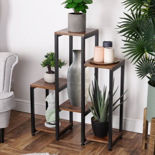 Metall-Blumenständer mit 6 Ebenen, Industrie-Stil 1