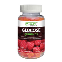 YumVs Complete Glucose Gummies Raspberry Flavor (60 Ct); Chewable Nutritional Supplement for Men and Women Vegan Gluten Free Kosher Halal