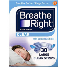 (120 Strips) Breathe Right Neusstrips Doorzichtig Groot Voor Gevoelige Huid