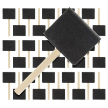 US Art Supply Ensemble de 30 Pinceaux en Éponge à Poignée en Bois de 3 Pouces - Léger et Durable