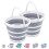 2 Pack Secchielli Pieghevoli 10L 2.6 Galloni per Pulizia e Campeggio 1