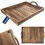 Rechteckiges Serviertablett aus Mangoholz mit Griff 6