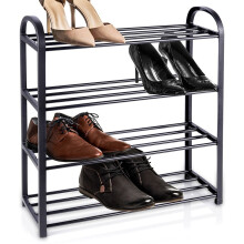 Praktisches 4-stöckiges Schuhregal für 8-12 Paar Schuhe