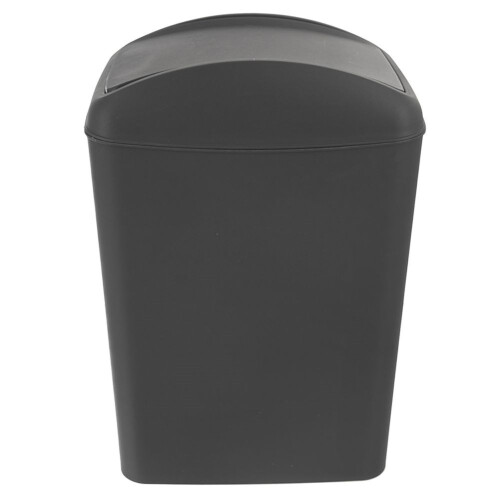 Mülleimer 20L, strapazierfähiges Material, dunkelgrau, Klappdeckel 2