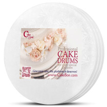 Cakebon Plateaux à Gâteau - Drums Solides de 1/2 Pouce d'Épaisseur - 8 Pouces 3-Pack