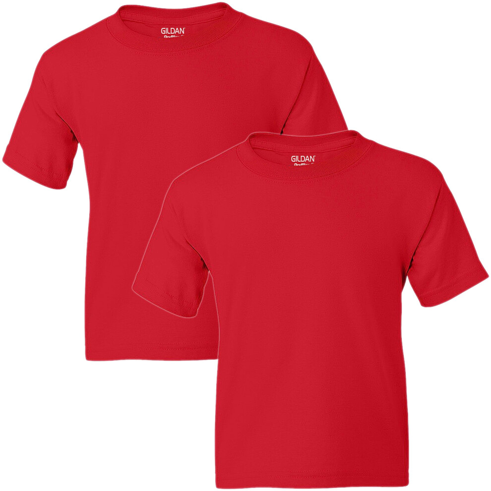 Gildan Youth DryBlend T-Shirt  Style G8000B  2-Pack  Red  Small