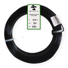 Anodized Aluminum 2.0mm Bonsai Training Wire 250g Large Roll (95 feet) - Choose Your Size and Color (2.0mm Black)