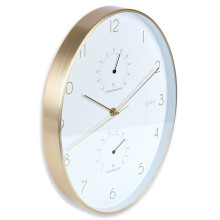 Ovale Wanduhr 27x34,5 cm mit Thermometer und Hygrometer