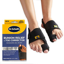 Dr. Scholl's Bunion Relief & Toe Corrector — Adjustable Massaging Gel Splint, 1 Left & 1 Right (B0BL86HZ2G)