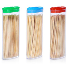 3er-Set Zahnstocher aus Holz, 80 Stück pro Packung. Perfekt für Snacks