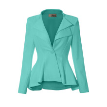 Hybrid & Company Blazer da ufficio con revers a doppia tacca da donna JK43864 1073T Menta media