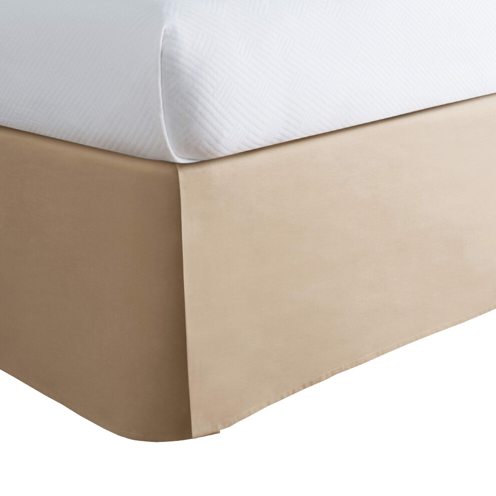 TODAYS HOME classic Tailored Microfiber 14 Drop Length Bed Skirt Dust Ruffle Twin Mocha