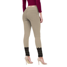 Hybrid & Company Dame Butt Lift Super Comfy Stretch Ripped Skinny Jeans P43873SK Khaki 13