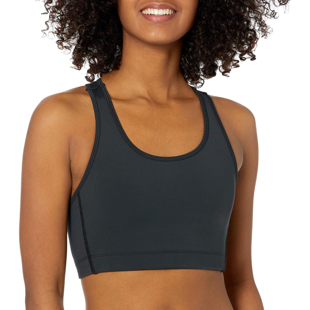 Amazon Essentials Womens Active Sculpt Medium Support Racerback Sports Bra  Black  X-Large