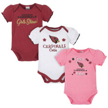 NFL Arizona Cardinals 3-pak kort?rmet bodysuit r?d/hvid/pink Arizona Cardinals 3-6 m?neder