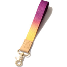 DQL ID Badgehouders polsband voor sleutels, polsband sleutelhanger Paars en Goud