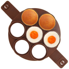 Moule à œufs en silicone marron SILLINIE 24 cm