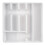 Ajusteur de tiroir à couverts extensible, blanc, 36,5 x 27,5-44 cm 6
