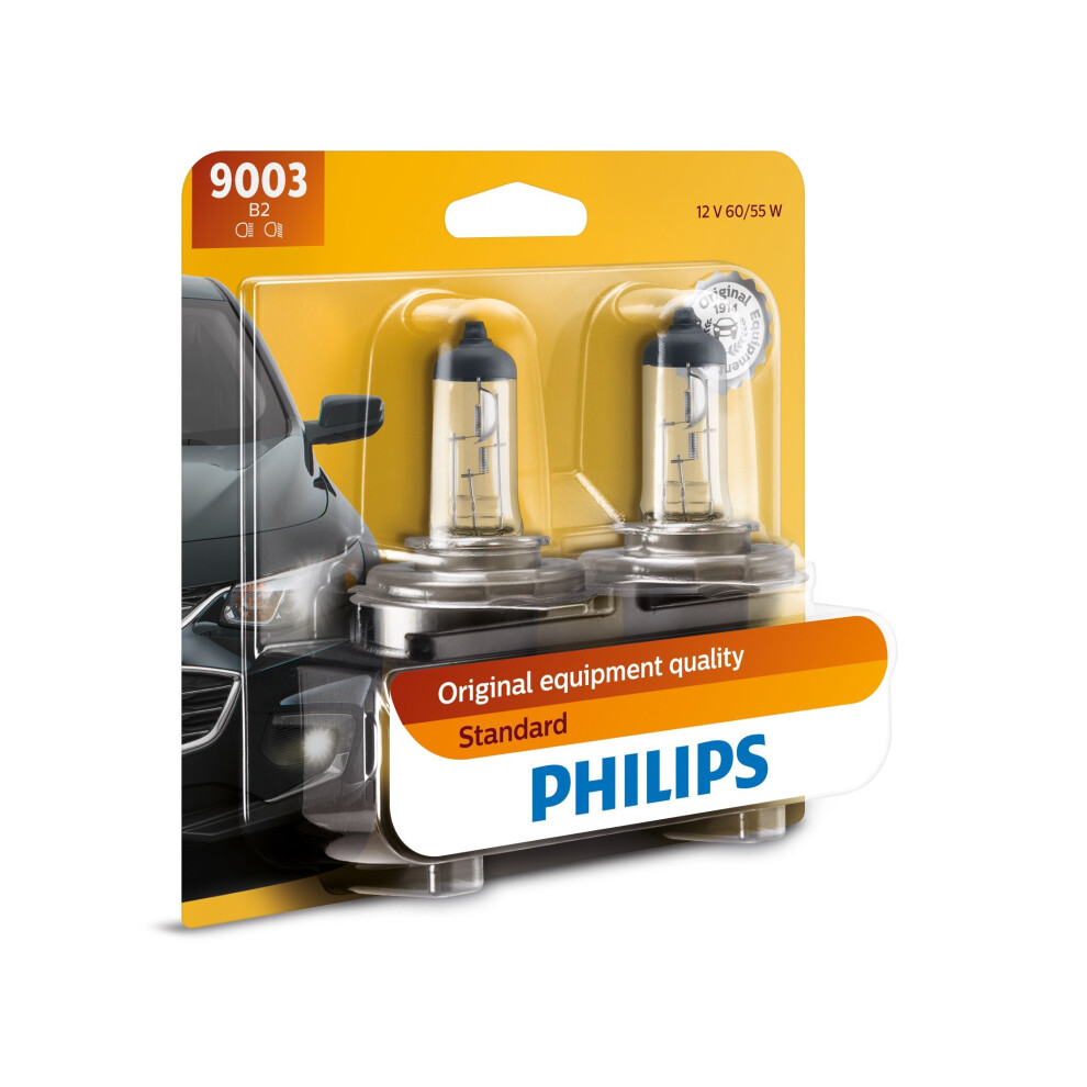 Philips 9003 Standard Halogen Replacement Headlight Bulb  2 Pack