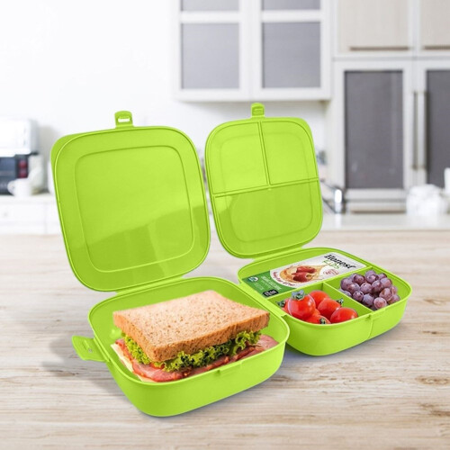 Zweiteilige Lunchbox mit Deckel und geteiltem Behälter 1