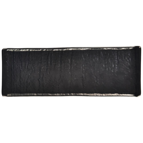 Elegantes schwarzes Keramiktablett zum Servieren 2