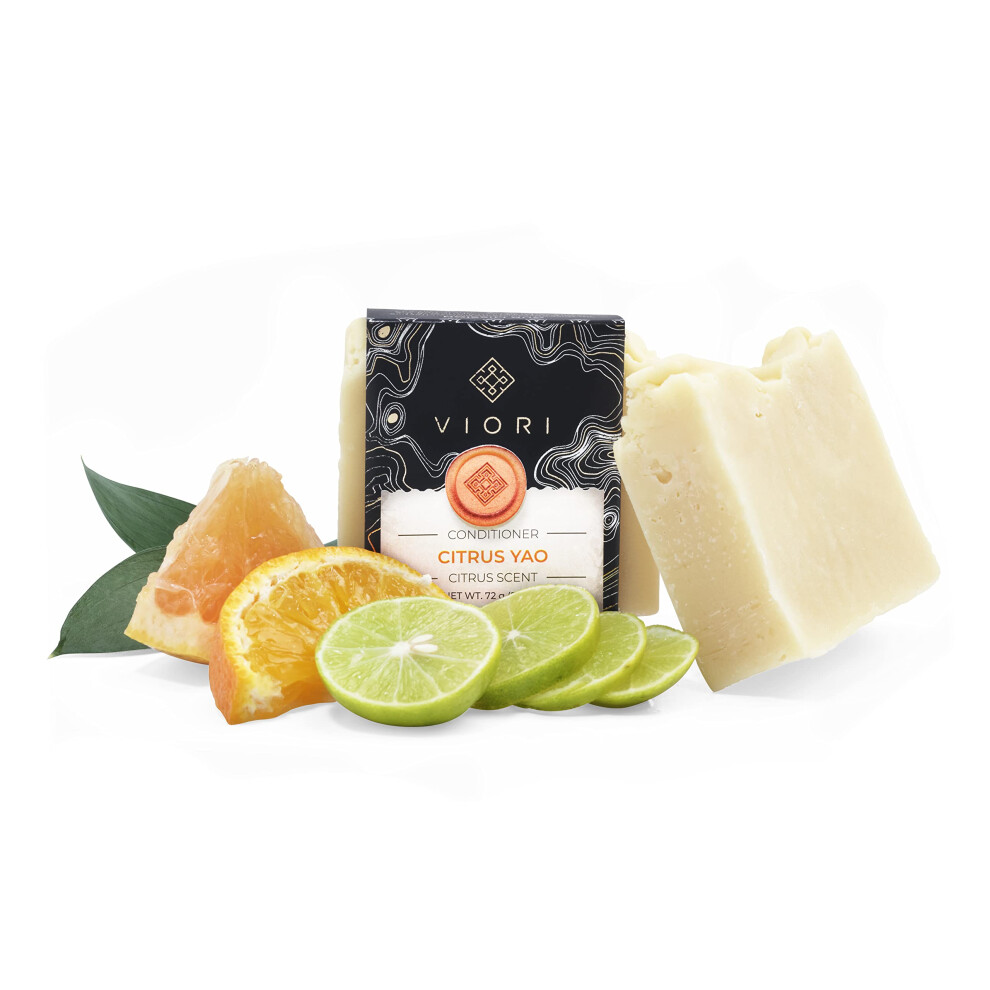 Viori Citrus Yao Conditioner Bar Made With Rice Water - Handcrafted All Natural Organic Conditioner