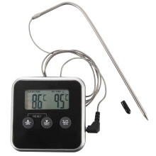 Digitales Küchenthermometer mit Fühler, Display und Timer