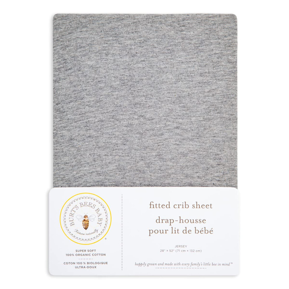 Burts Bees Baby - Fitted crib Sheet  girls Boys  Unisex 100 Organic cotton crib Sheet for Standard crib  Toddler Mattresses