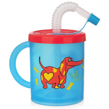 Farbenfrohe Kindertasse mit süßem Hundemotiv - Mikrowellengeeignet