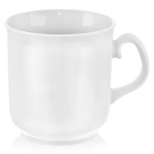 Perfekte Porzellantasse für Kaffee und Tee, mit angenehmem Henkel