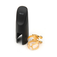 DAAddario Woodwinds H-Ligature cap Baritone Sax for Selmer-style Mouthpieces gold-plated