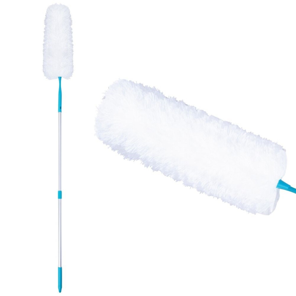 Antistatic telescopic handle dust brush for hard to reach places