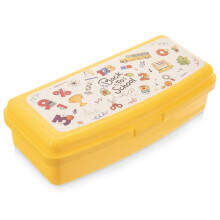 Rosa Lunchbox mit Clipverschluss und Kuchenmotiv