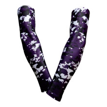 Sports Farm PAAR compressie-elleboogarmmouwen (ADULT LARGE PURPLE BLACK DIGI CAMO)