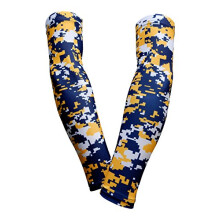 Sports Farm PAIR -puristuskyynärpään hihat (ADULT MEDIUM NAVY YELLOW DIGI CAMO)