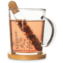 Mug en verre LOUKA avec infuseur 400 ml, lot de 3.
