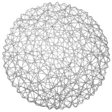 Graues rundes Tischset aus Papier, 35 cm Durchmesser