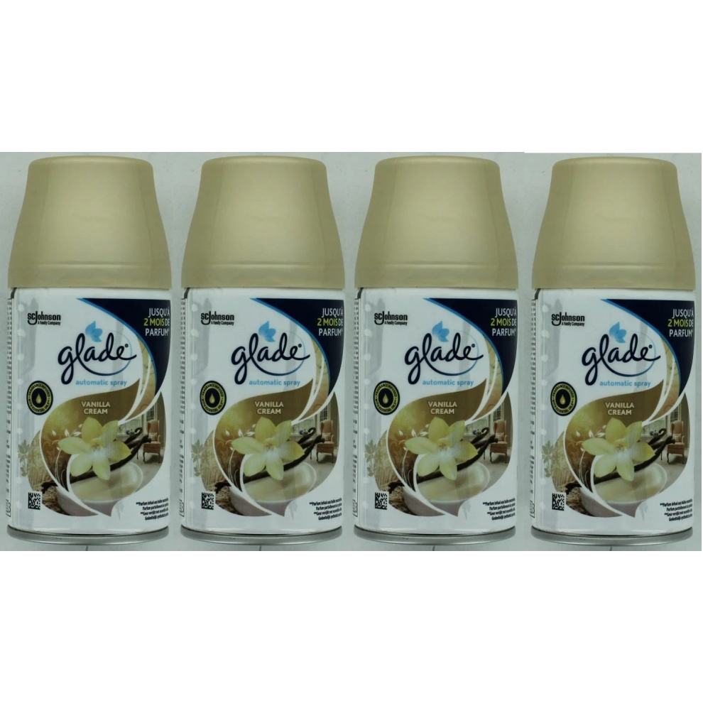 4 x Glade Automatic Spray Refill 269ml - Vanilla Cream