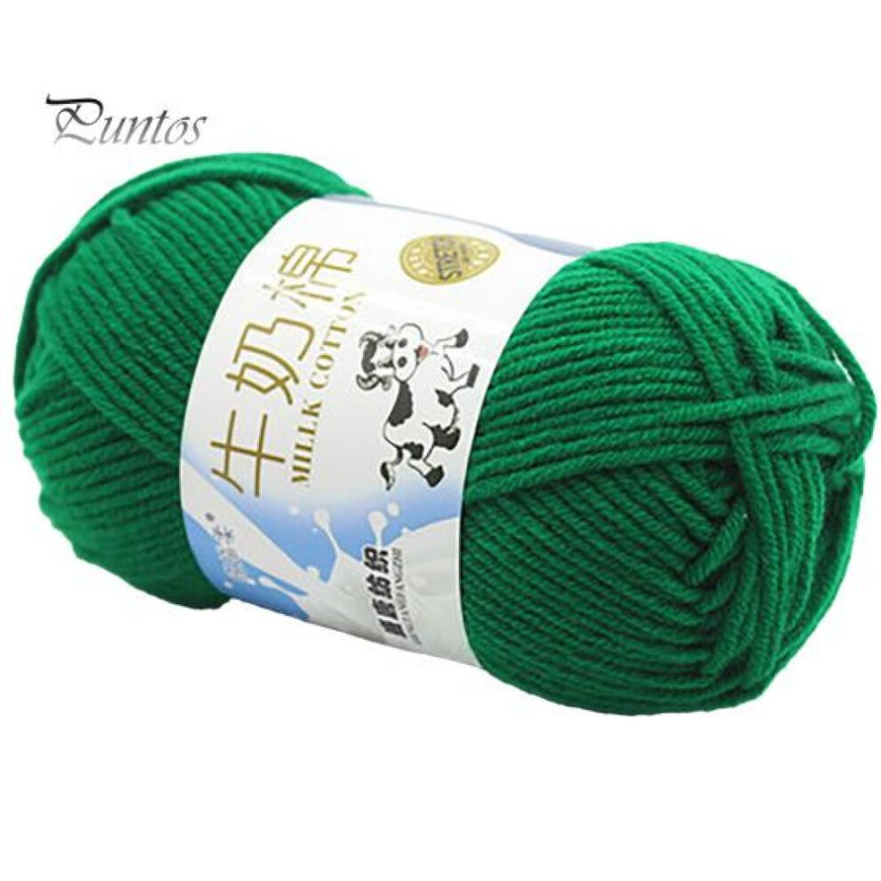 (dark green) 1 Roll 5-strand Wool Yarn Soft Warm Diy Beginner Needlework Hand Knitting Crochet Yarn Ball For Sewing Shop