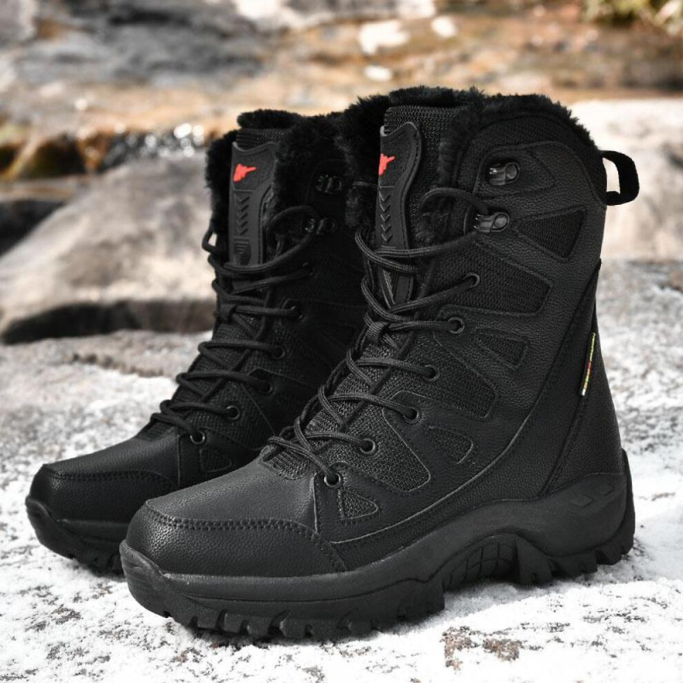 (black, 43) Tuinanle Men High Quality Winter Thickness Boots Keep Warm Men&apos;s Boots Outdoor Shoes Ankle Boots