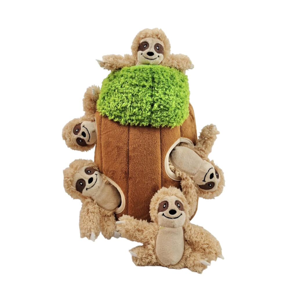 Burrow Dog Toy  Tree Toy with Wooded Animal Toys  Hide and Seek Dog Toy  Burrow Dog Toy  Dog Toy with Squeaker  Puzzle Toy for Small and Medium Size D