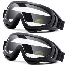 LOEO Motorcycle Goggles 2 Pack-ATV pölynkestävät maastopyöräsuojalasit hiihtokilpailuihin maastoajoa varten vedenpitävät motocross-suojalasit